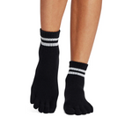 Vớ Toesox Grip Full Toe Melody - Silver Stripe