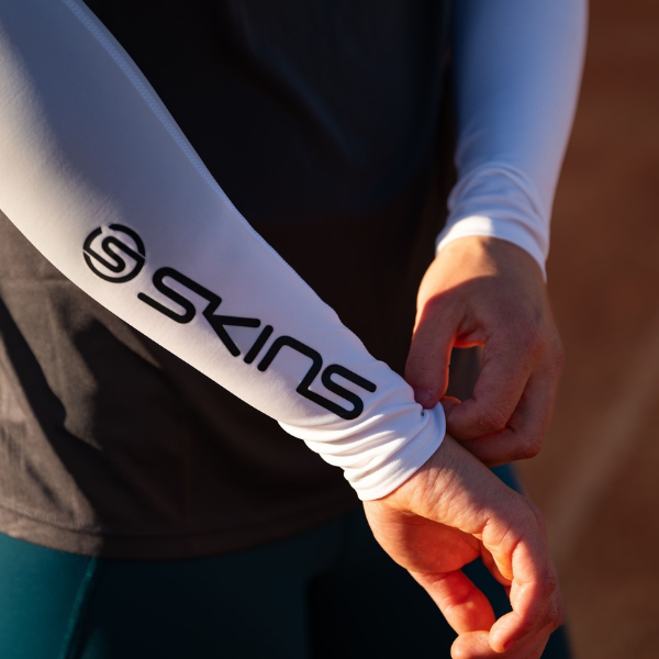 Skins Unisex's Series-1 Arm Sleeves - White