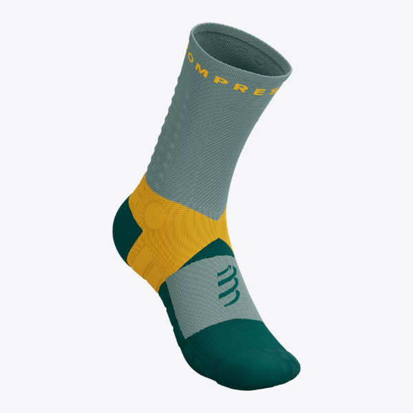 Tất chạy Trail Compressport Unisex's Ultra Trail Socks v2.0 - Slate Grey/Saffron