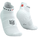 Tất chạy bộ Compressport Unisex's Pro Racing Socks v4.0 Run Low - Trắng (White)