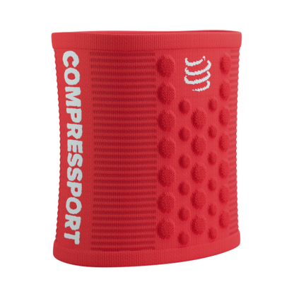 Băng bảo vệ cổ tay Compressport Unisex's Sweatbands 3D.Dots - Đỏ (Fluo Red)