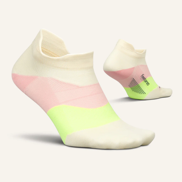 Tất chạy bộ Feetures Elite Ultra Light No Show Tab - Sandy Melon