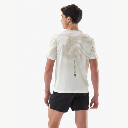 Áo chạy bộ Nam Compressport Performance SS Tshirt - Sugar/ Camo Print