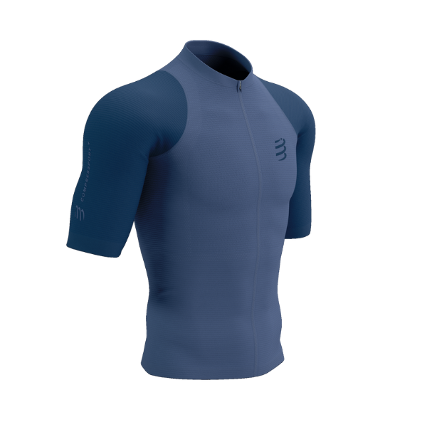 Áo chạy Trail Nam Compressport Trail Racing Postural SS Top - Xanh (Indigo/Blues)