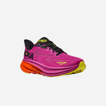 Giày chạy bộ Nữ HOKA Clifton 9 - Hồng (Fuchsia/Bk)