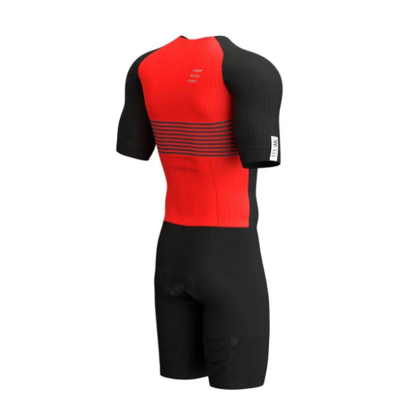 Đồ ba môn Nam Compressport Aero SS Trisuit - Đen (Black/Red)