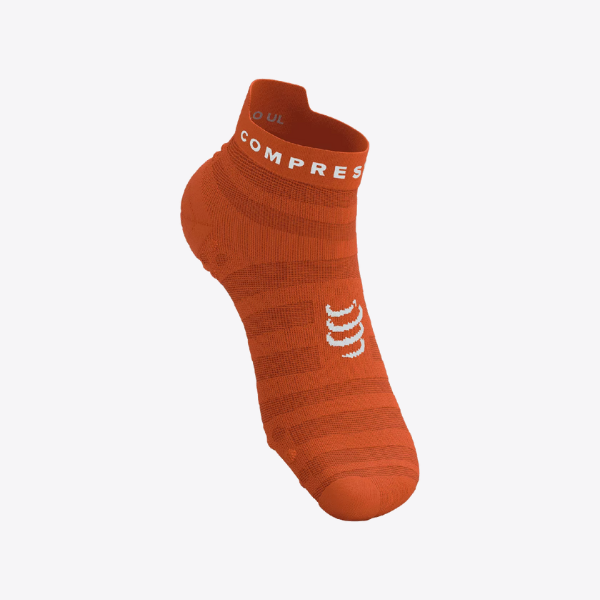 Tất chạy bộ Compressport Unisex's Pro Racing Socks v4.0 Ultralight - Cam (Fire/White)