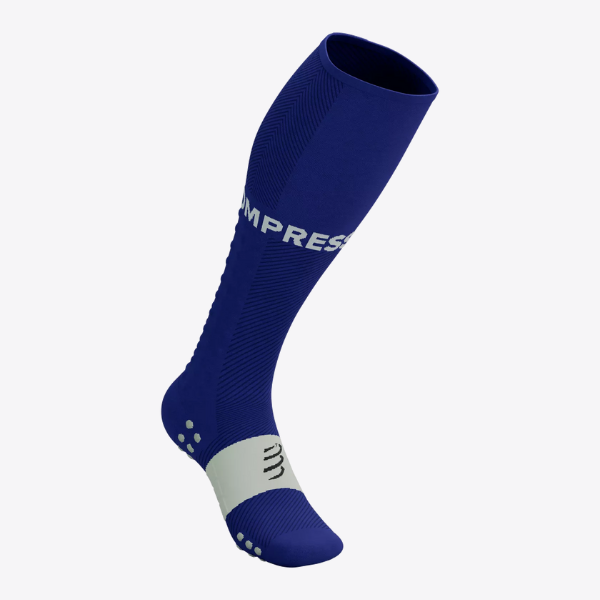 Tất chạy bộ Compressport Full Socks Run - Xanh (Dazz Blue/Sugar)