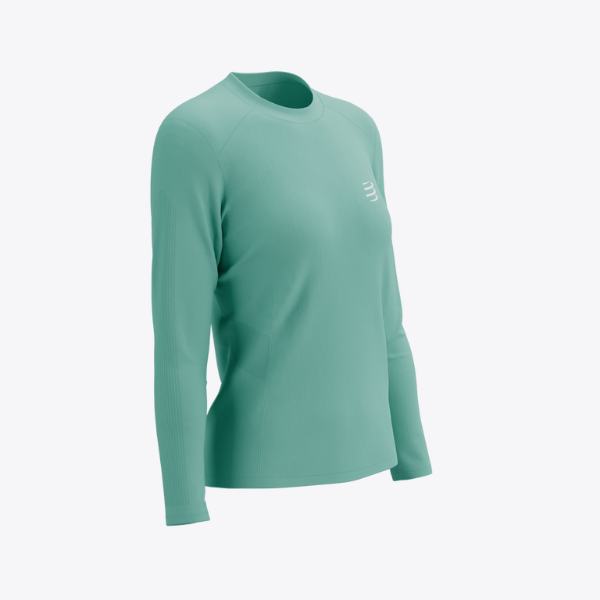 Áo chạy bộ Nữ Compressport Performance Long Sleeve Tshirt W - Xanh (Shell Blue)