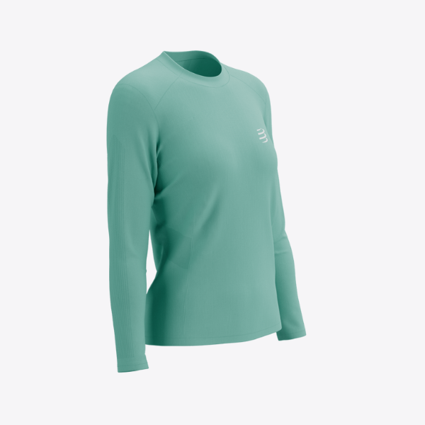 Compressport Women's Performance Long Sleeve Tshirt W - Shell Blue