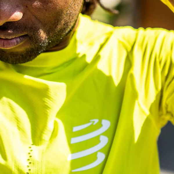 Compressport Men's Racing SS Tshirt - Safe Yellow