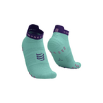 Compressport Unisex's Pro Racing Socks v4.0 Run Low - Shell Blue/Purple