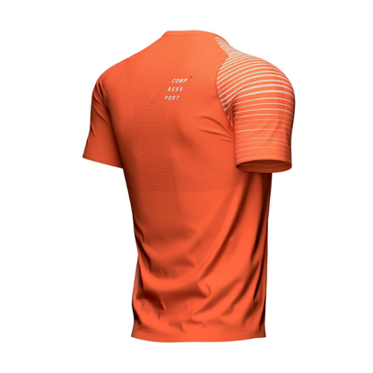 Áo chạy bộ Nam Compressport Performance SS Tshirt M - Cam (Orangeade/Fjord)