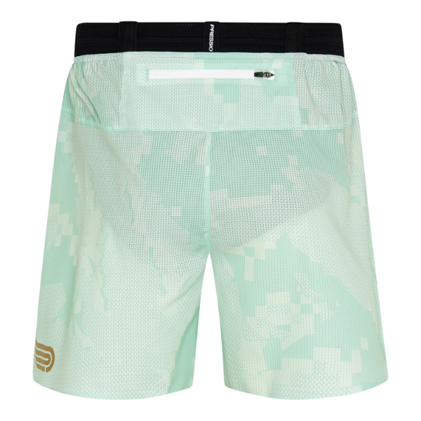 Quần chạy bộ Nam Pressio Run Elite 4.5’ Short - Xanh Mint (Mint Camo)