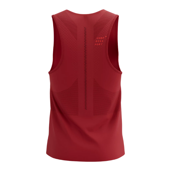 Áo chạy bộ Nam Compressport Pro Racing Singlet - Đỏ (Samba Red)