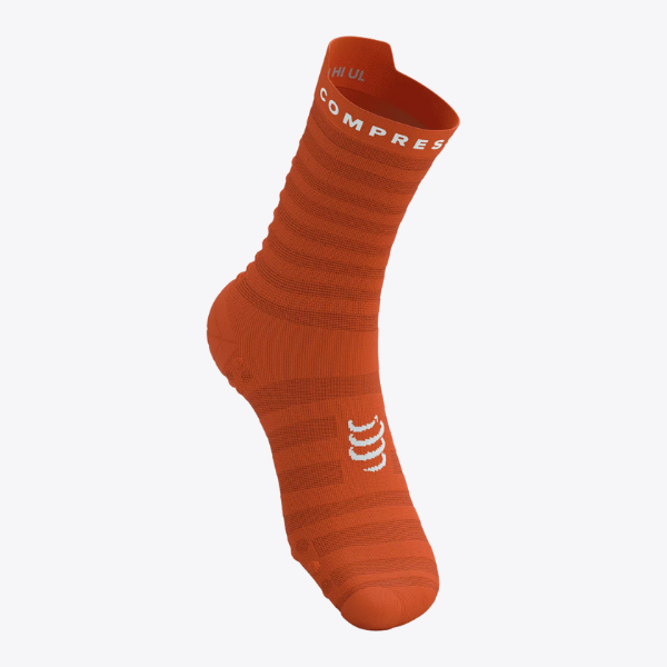 Compressport Pro Racing Socks v4.0 Ultralight Run High - Fire/White