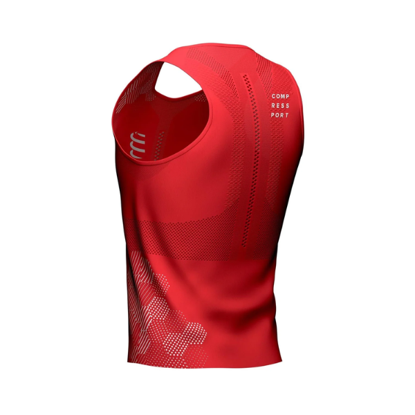 Áo chạy bộ Nam Compressport Men's Pro Racing Singlet - Đỏ (Red/White)