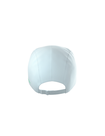 Mũ Chạy Bộ Compressport 5 Panel Light Cap - Star White/Blue Green