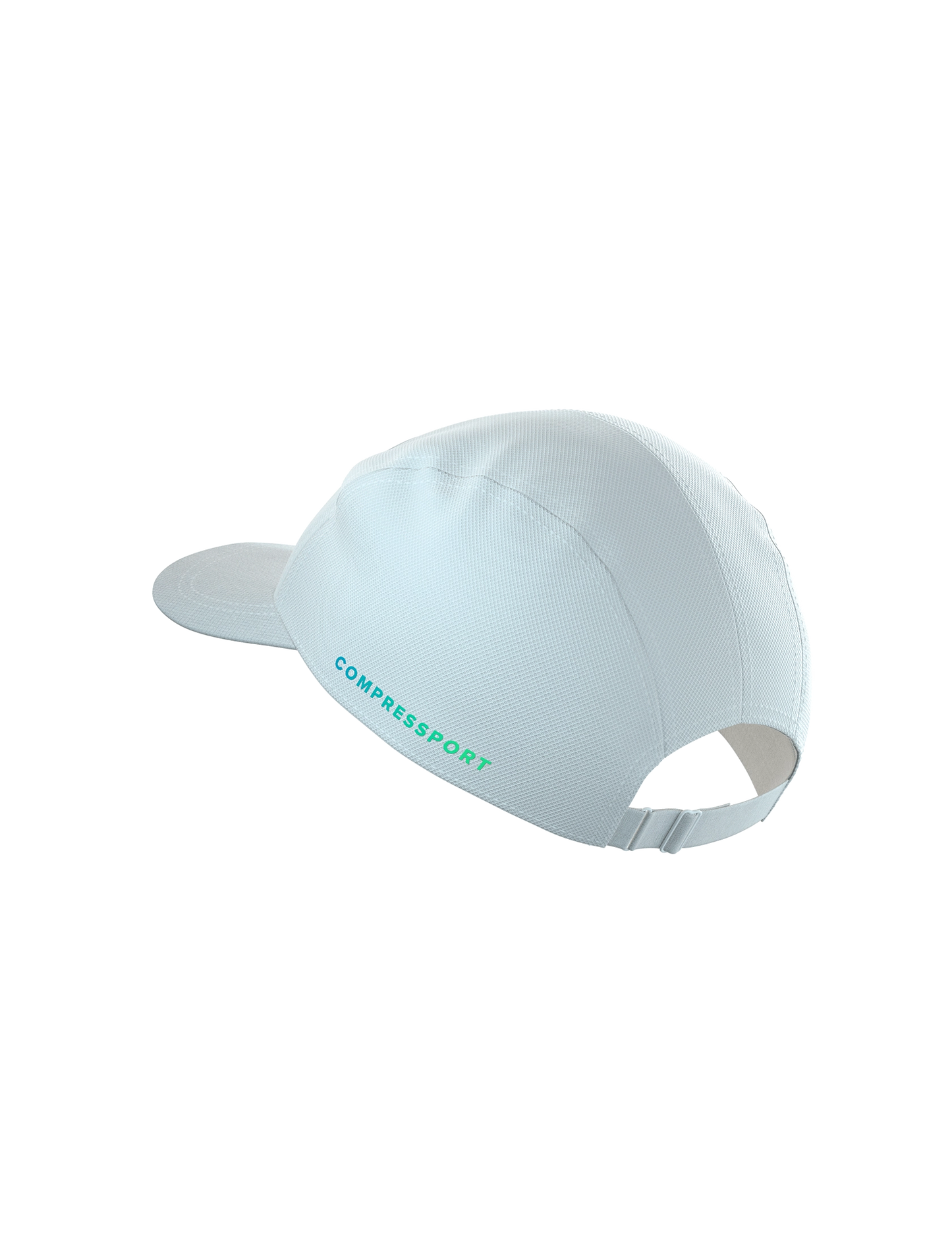 Mũ Chạy Bộ Compressport 5 Panel Light Cap - Star White/Blue Green