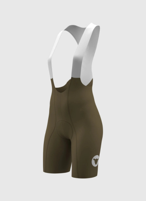 Quần yếm đạp xe Nữ Black Sheep Team 7" Bib - Nâu (Olive)