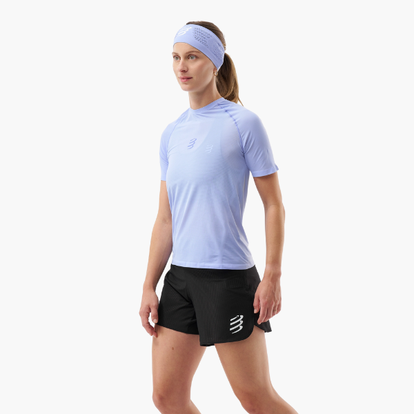 Áo chạy Trail Nữ Compressport Trail Racing SS Tshirt - Tím (Jacaranda)