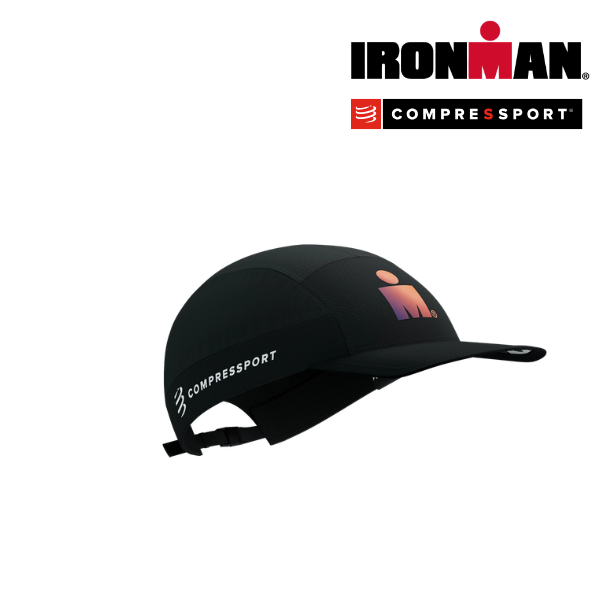 Mũ Compressport 5 Panel Light Cap IRONMAN - Black Sunset