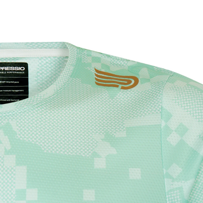 Áo chạy bộ Nam Pressio Elite S/S Top - Xanh Mint (Mint Camo)