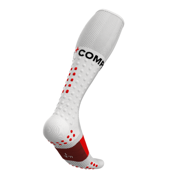 Tất chạy bộ Compressport Full Socks Run - Trắng (White)