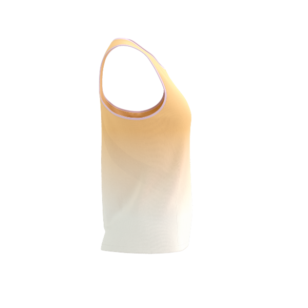Áo chạy bộ Nữ Compressport Performance Singlet - Trắng/Cam (Buff Orange)