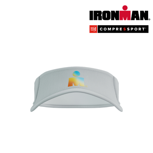 Mũ chạy bộ Compressport Visor Ultralight IRONMAN - White Sunrise