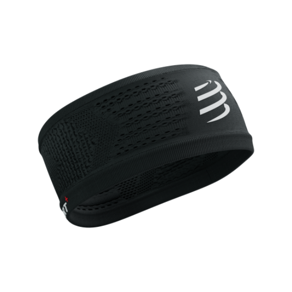 Băng đô thể thao Compressport Unisex's Headband On/Off - Đen (Black/White)
