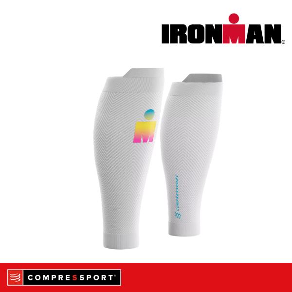 Băng Bảo Vệ Bắp Chân Compressport Calf Sleeves R2 Oxygen IRONMAN 2026 - Trắng