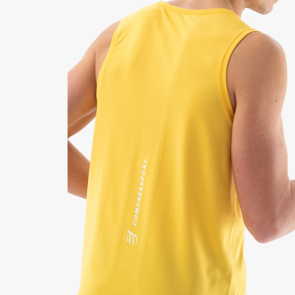 Áo chạy bộ Nam Compressport Performance Singlet - Vàng (Yellow)