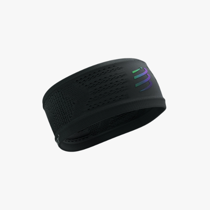Băng đô thể thao Compressport Thin Headband On/Off - Aurora Black/Aurora