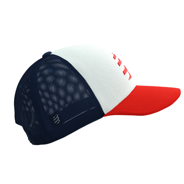 Mũ chạy bộ Compressport Trucker Cap - Sugar/Blues