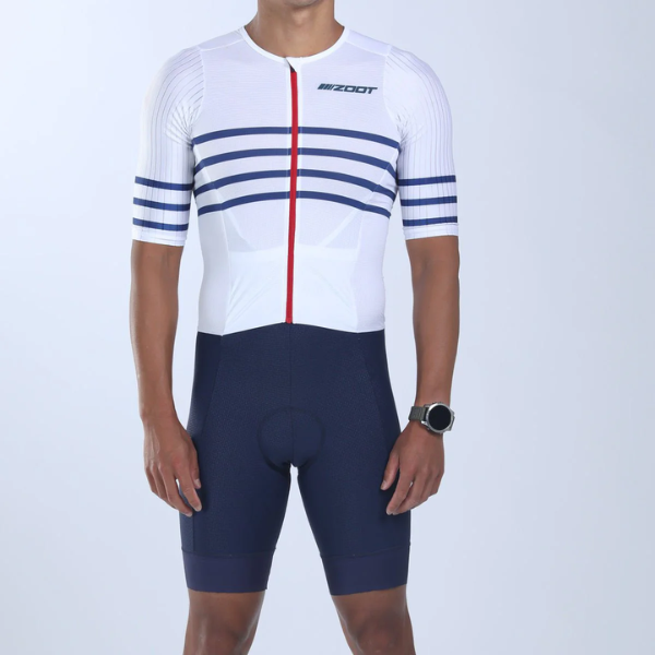 Bộ đồ 3 môn Zoot Men's Ultra Tri P1 Racesuit - Allez Stripes