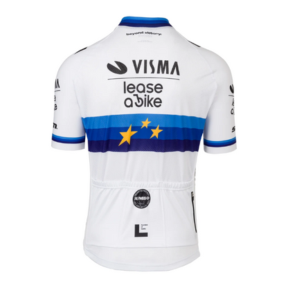 Áo đạp xe Nam Jersey SS Men European Champion 2025 - Team Visma | Lease A Bike