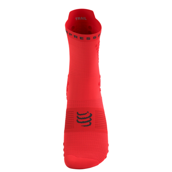 Tất chạy Trail Compressport Unisex's Pro Racing Socks v4.0 Trail - Đỏ/Đen (Fluo Red/Black)