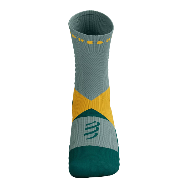 Tất chạy Trail Compressport Unisex's Ultra Trail Socks v2.0 - Slate Grey/Saffron