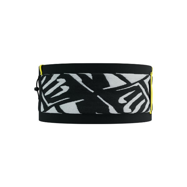 Đai chạy bộ Compressport Unisex's Free Belt Pro - Đen (Black/White Print)