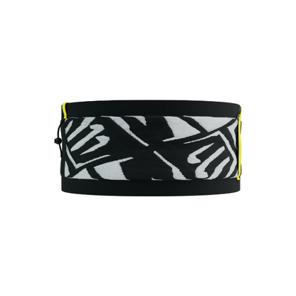 Đai chạy bộ Compressport Unisex's Free Belt Pro - Đen (Black/White Print)