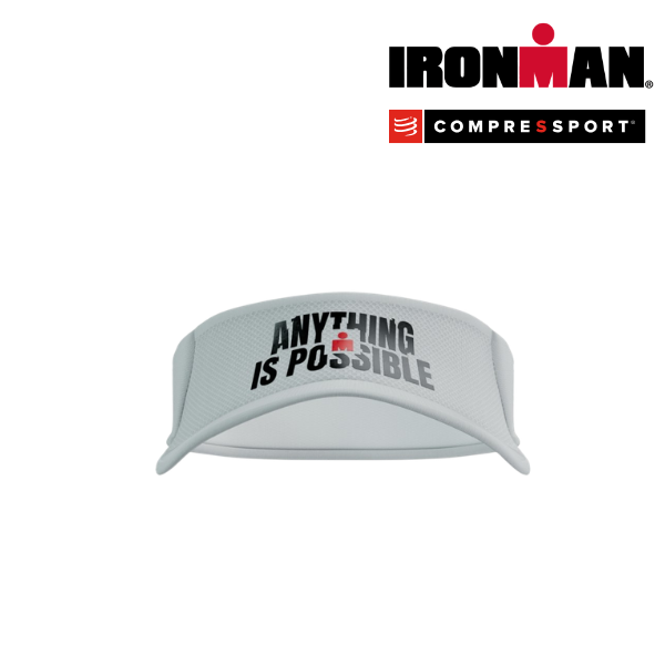 Mũ chạy bộ Compressport Visor Ultralight IRONMAN - Trắng (White)