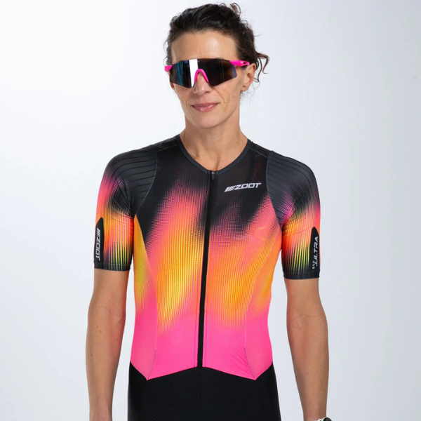 Đồ ba môn Nữ Zoot Ultra Tri P1 Exos Racesuit - Đen (Tropical Magic)