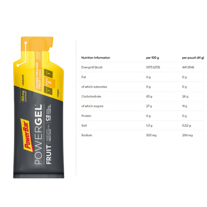 Gel năng lượng PowerBar PowerGel Original - Vị Xoài (Mango Passion Fruit)