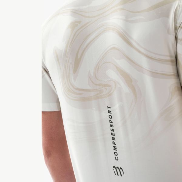 Áo chạy bộ Nam Compressport Performance SS Tshirt - Sugar/ Camo Print