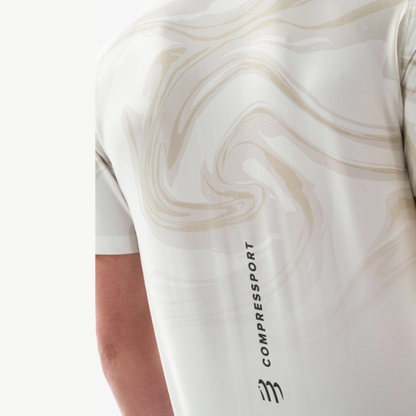Áo chạy bộ Nam Compressport Performance SS Tshirt - Sugar/ Camo Print