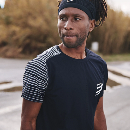 Áo chạy bộ Nam Compressport Performance SS Tshirt M - Black/Red