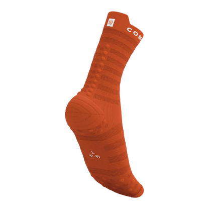 Tất chạy bộ Compressport Pro Racing Socks v4.0 Ultralight - Cam (Fire/White)