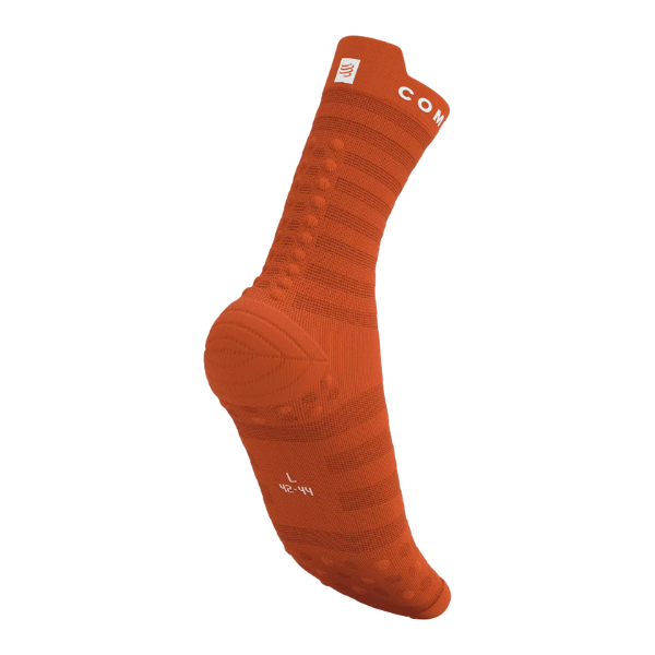 Compressport Pro Racing Socks v4.0 Ultralight Run High - Fire/White