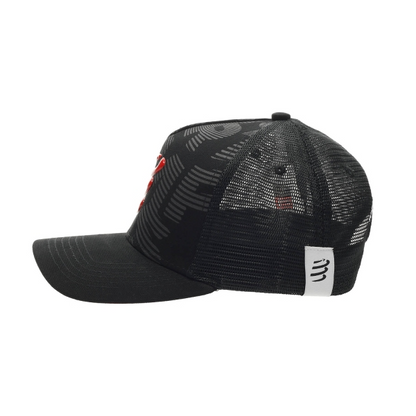 Mũ Compressport Trucker Cap - Đen/Đỏ